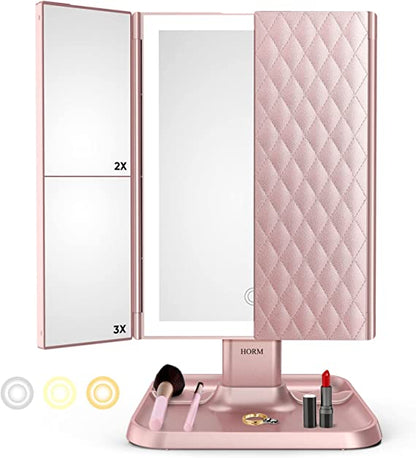 GlamTrifold LED Vanity Mirror