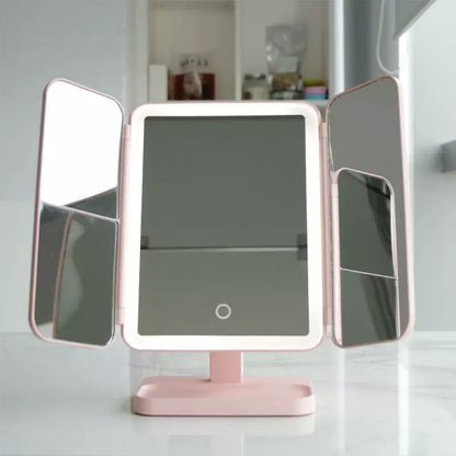 GlamTrifold LED Vanity Mirror